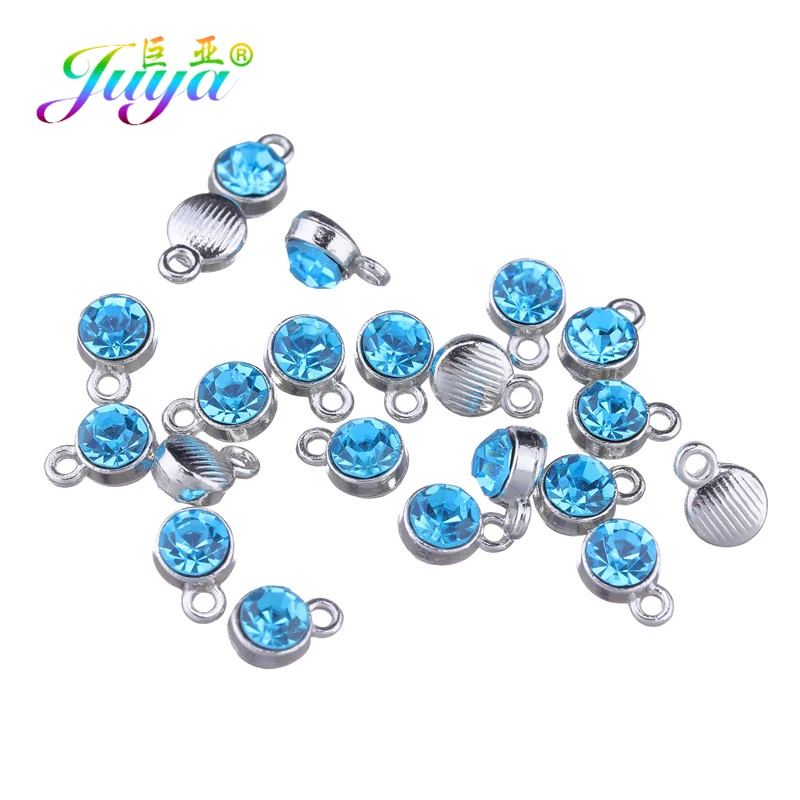 Juya 30 шт./лот оптовая продажа 12 цветов Разноцветные Подвески с кристаллами кубики