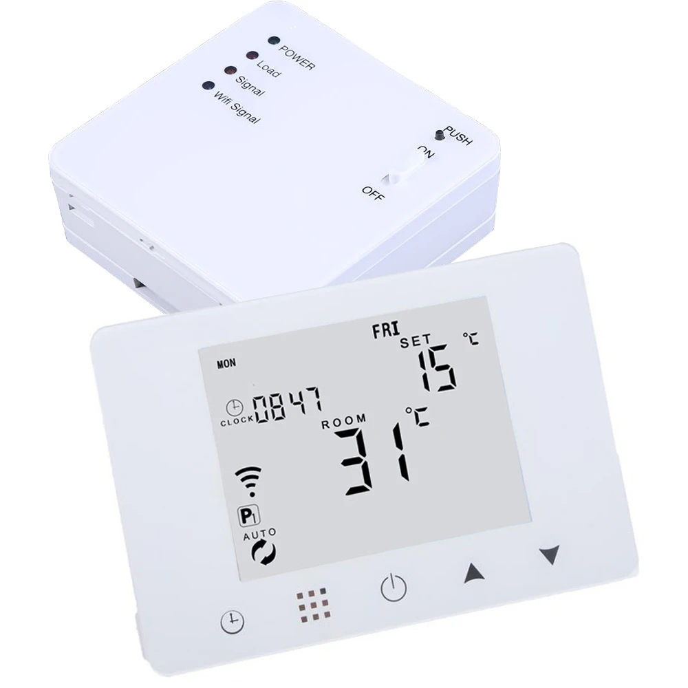 WIFI и беспроводной сенсорный экран программируемый газовый котел термостат для