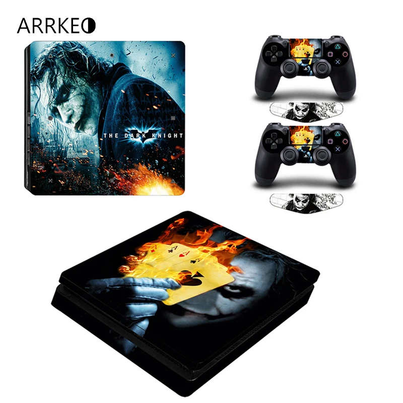ARRKEO DC Joker виниловая наклейка на кожу для Sony PS4 PlayStation 4 Тонкая Консоль 2 контроллера