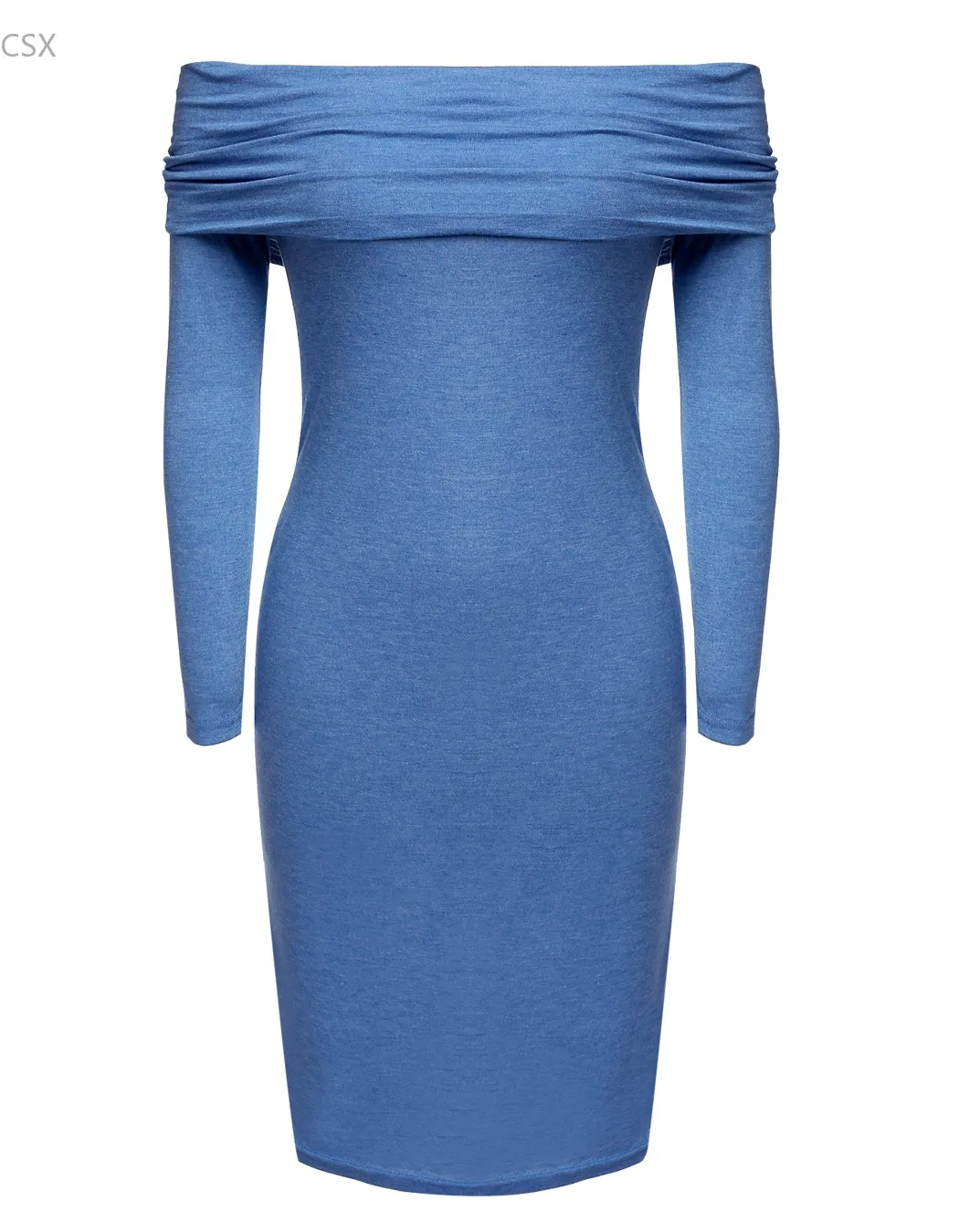 Женское зимнее платье с открытыми плечами привлекательное трикотажное макси до