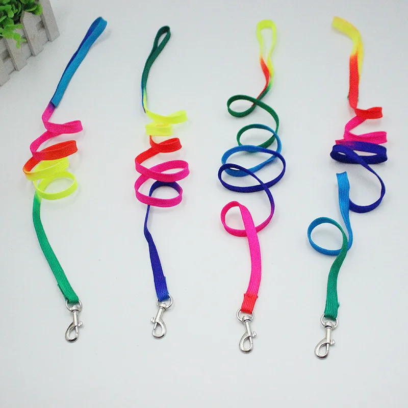 Rainbow Pet Dog Leash Collar Harness Soft Walking Lead Colorful Durable Traction Rope Nylon 120cm |