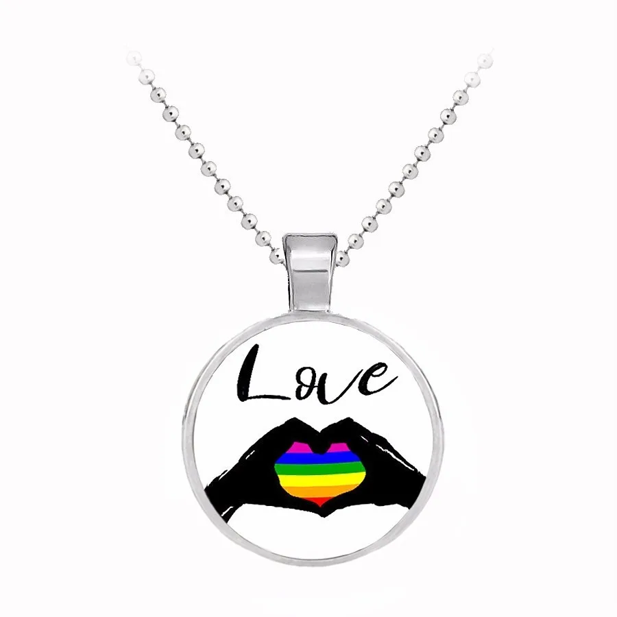 Рождественские подарки 2018 Новый ЛГБТ Прайд ожерелье брелок гей лесби Радуга