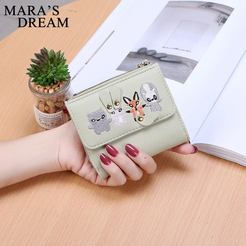 Mara's Dream, женские кошельки, милый кошелек с лисой для девушек, женский кожаный клатч, женская сумка для карт, Женский кошелек, зажим для денег, кошелек, сумки