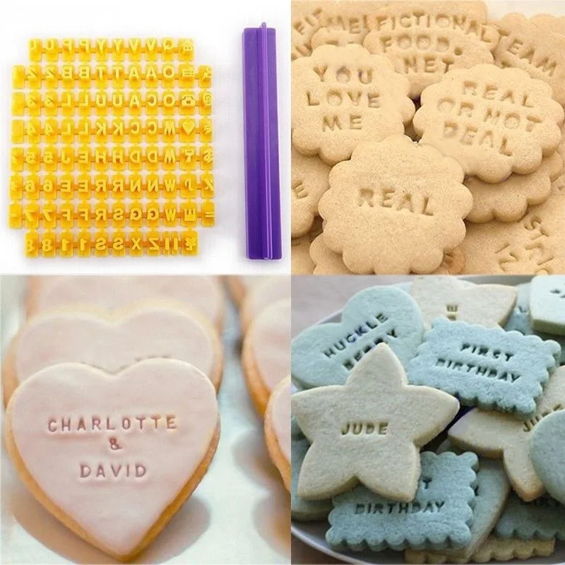 

1 Set Biscuit Cutter Number Alphabet Fondant Cookie Mould Cake Cutters Decor Baking Molds Tools Cookie Tool Cookie Stamp