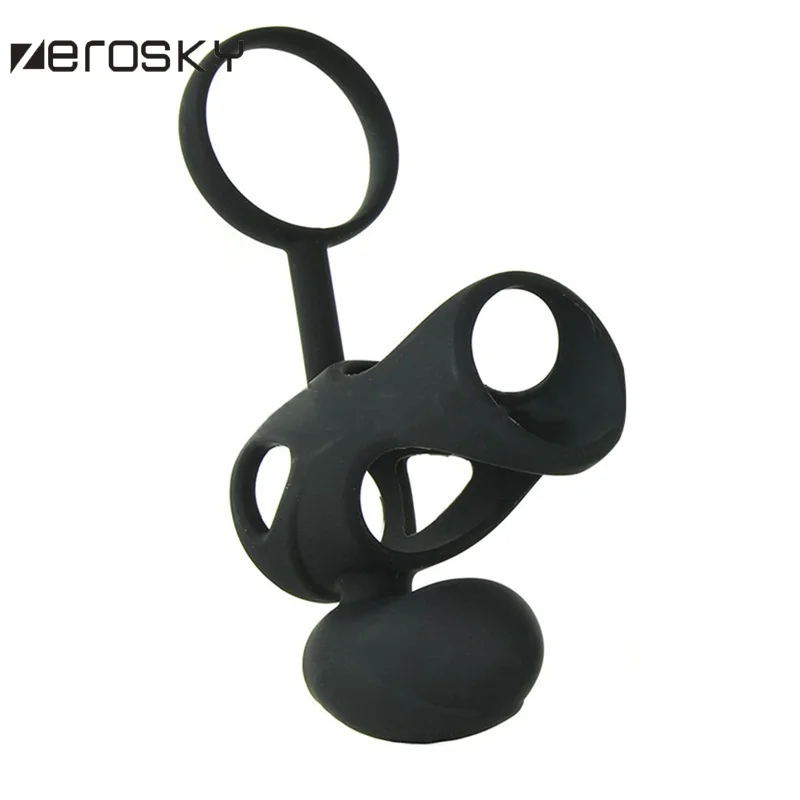 Zerosky Male Vibration Cock Ring Chastity Device Scrotal Bondage Delayed Ejaculation Penis Adults Sex Toys For Men | Красота и