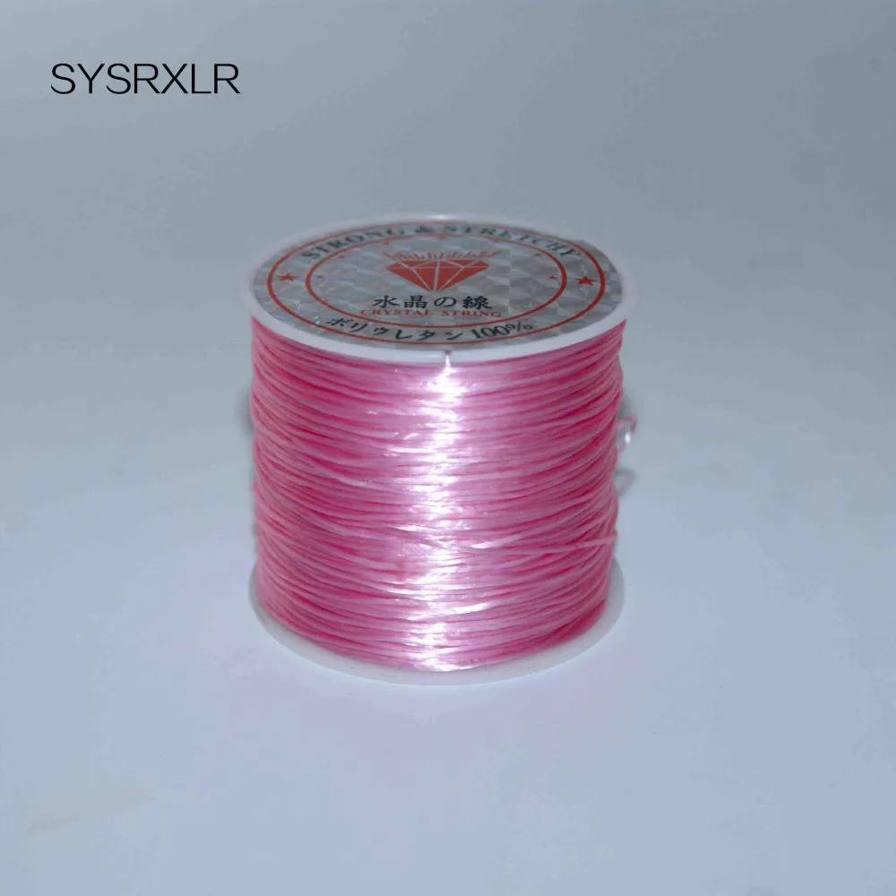 60 м цветной гибкий эластичный Хрустальный шнур для изготовления ювелирных