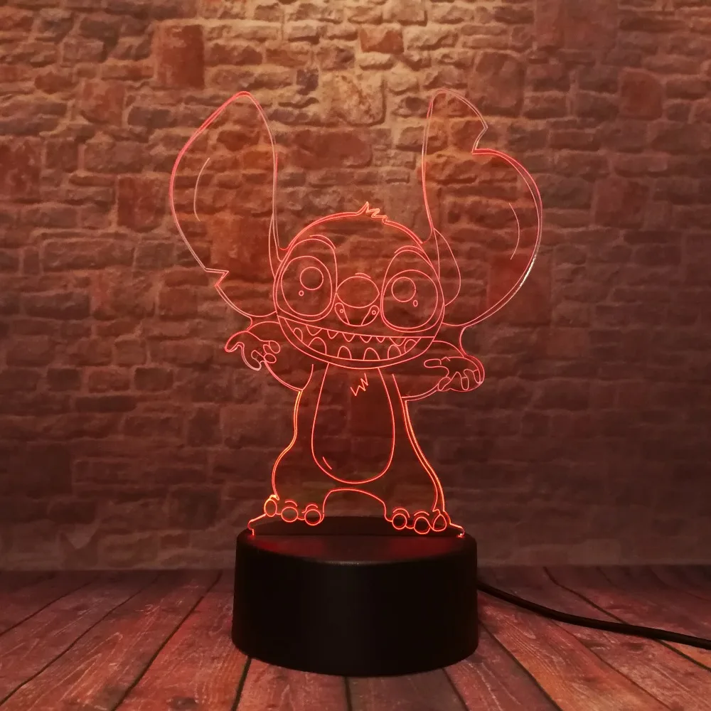Новинка 3D рисунок в виде персонажей мультфильмов фигурка светодиодный ночник 7