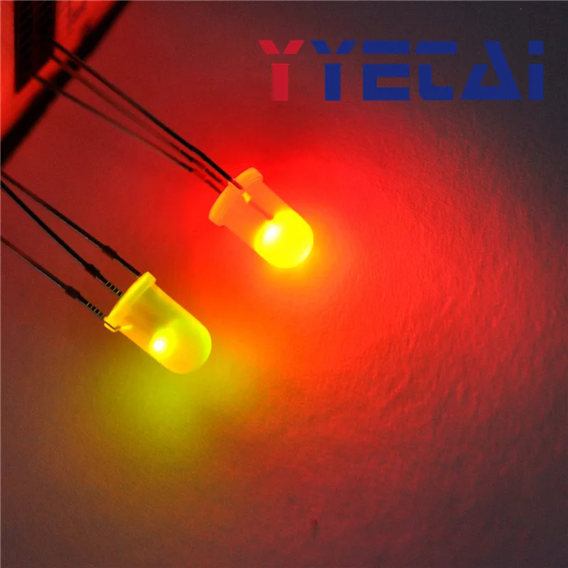 YongYeTai LED 5 мм круглый красный и зеленый общий анодный туман Бесплатная