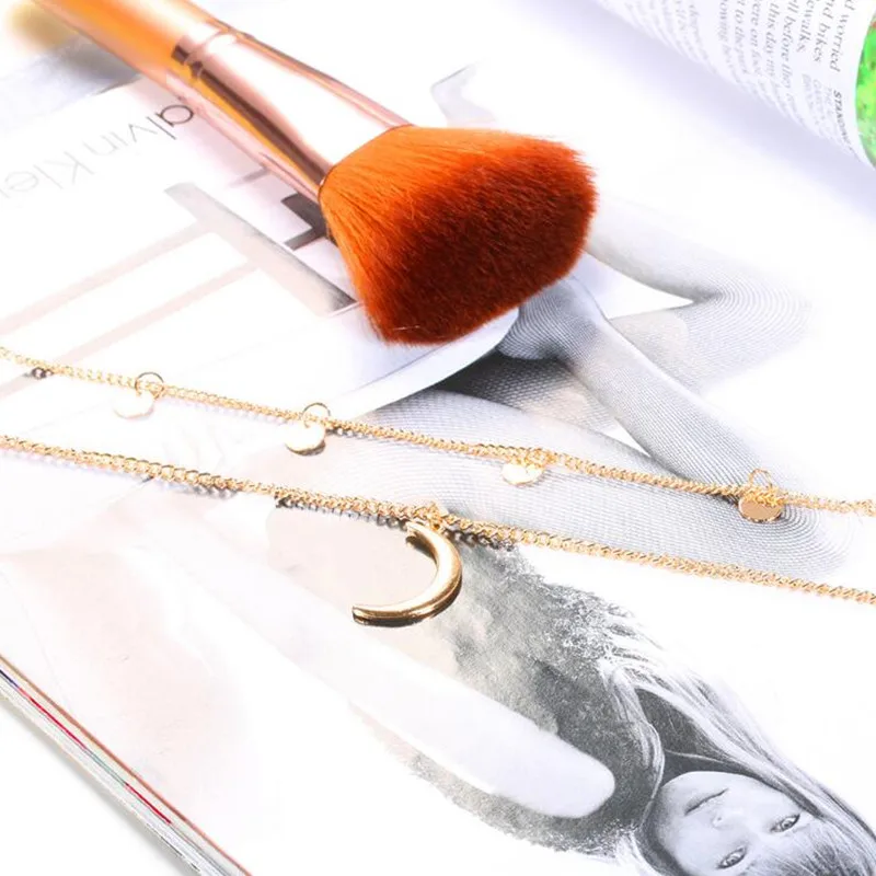 NM025 ожерелье с подвеской в виде Луны европейском стиле многослойное для женщин