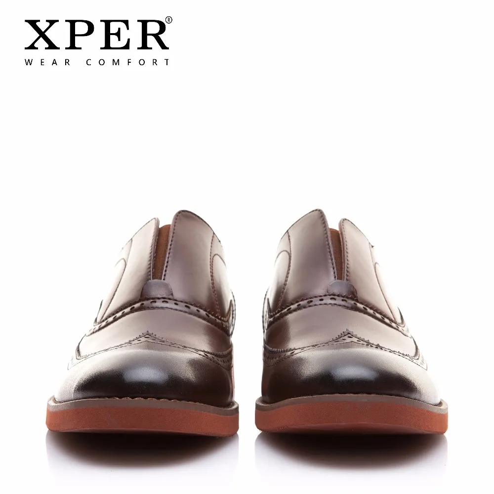 XPER Brand Fashion Men Loafers Brogue Business Shoes Casual Dress Retro Footwear Male Wear Comfortable #XAF86761 | Обувь