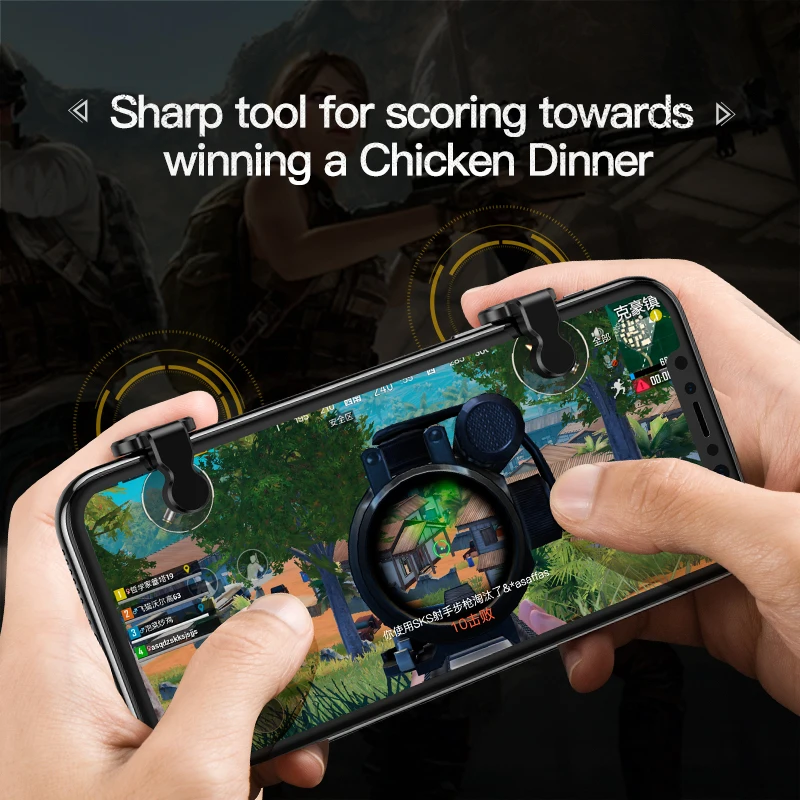 Baseus для игры Pubg геймпад L1 R1 геймпад триггер для iPhone XR Xs Max Aim Fire кнопка для 4,0-6,5 дюймов аксессуары для мобильных телефонов