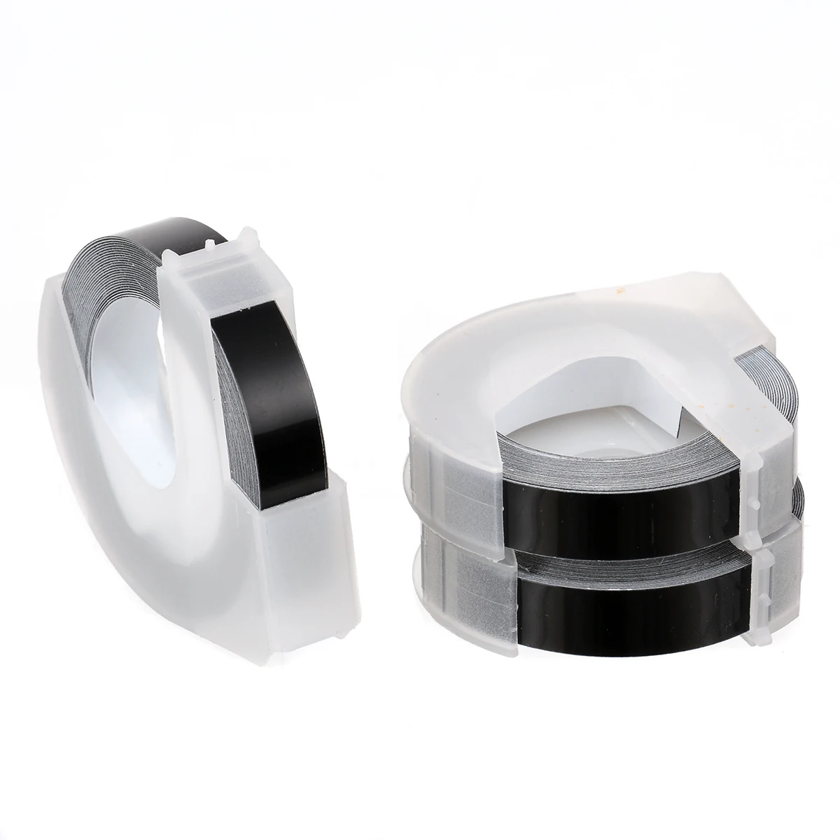 3 rolls Black 3D Embossing Tape Labels 9mm Wide Meters Long Fits for Embossers Mayitr Label Tapes | Обустройство дома