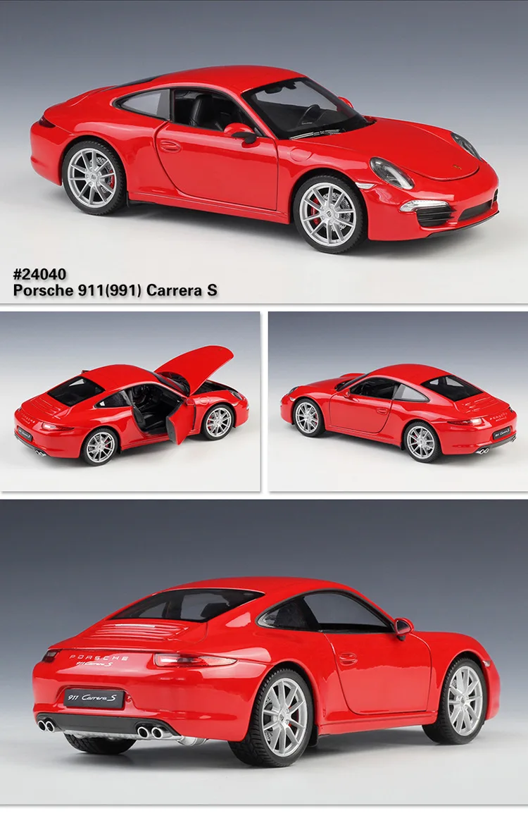 Резиновые Литья под давлением модель автомобиля 1:24 весы классические Porsche 911/918/356/959 Автомобиль Спорт сплава металла игрушки гоночный автомобиль для детей Коллекция подарков