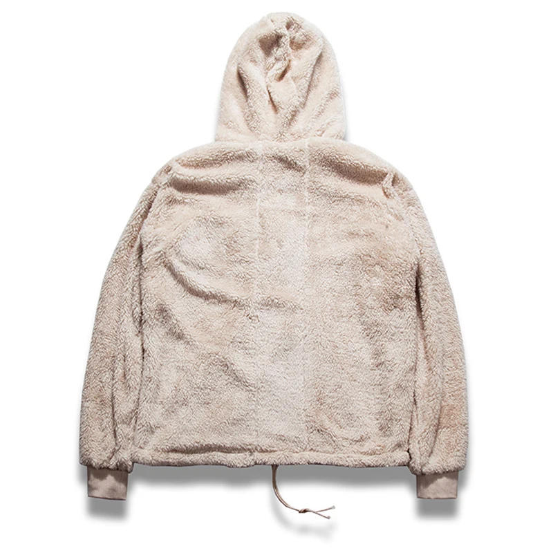 Tsingyi флисовый пуловер на молнии с капюшоном Kanye West Sherpa толстовки уличная городская Bieber Sweat Homme мужская толстовка с капюшоном