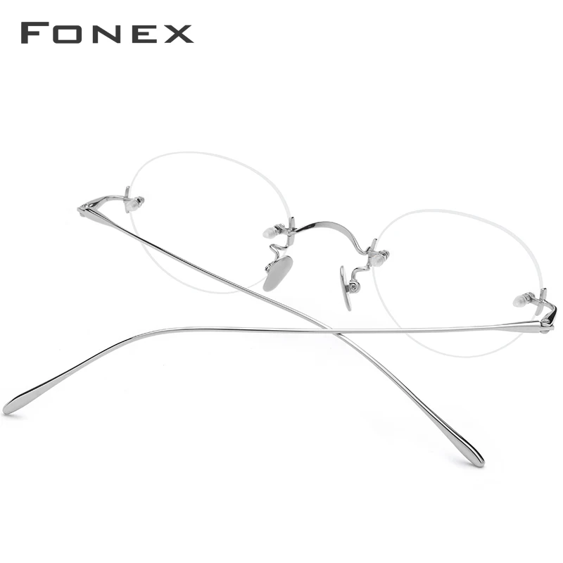 FONEX Титановые очки без оправы B женские винтажные Ретро в оправе мужские
