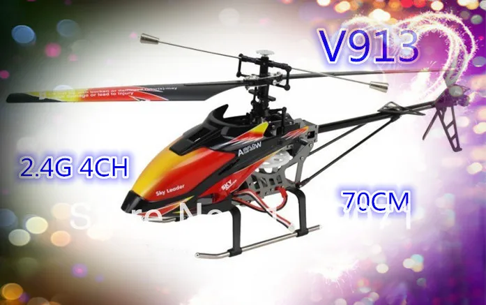electric big!!!2.4G 4CH Wltoys V913 Remote Mini Helicopter Gyro heli outdoor RC toys with Gyroscope | Игрушки и хобби