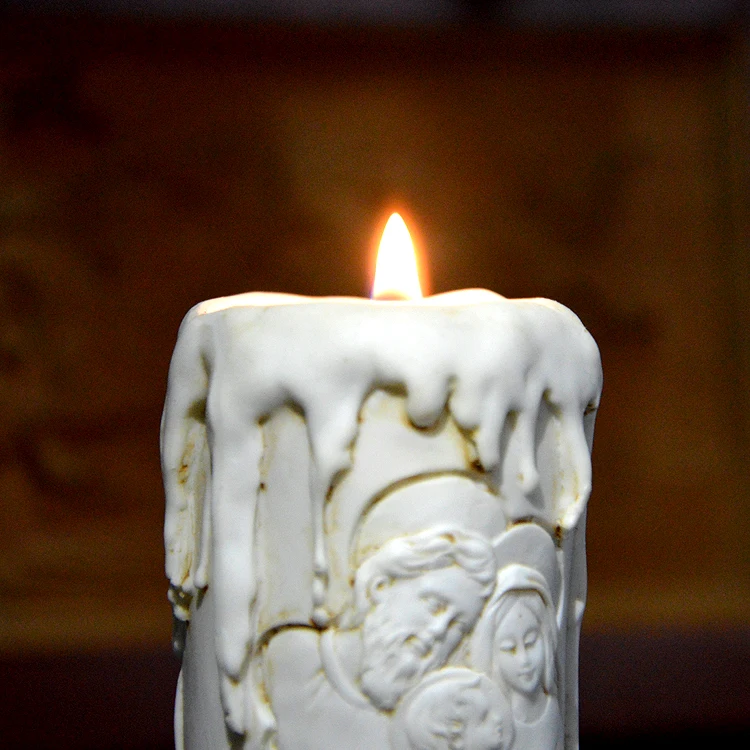 Candleholder Candle в форме свечи маленький Candler ремесла статуя Иисуса|candlestick candle|small