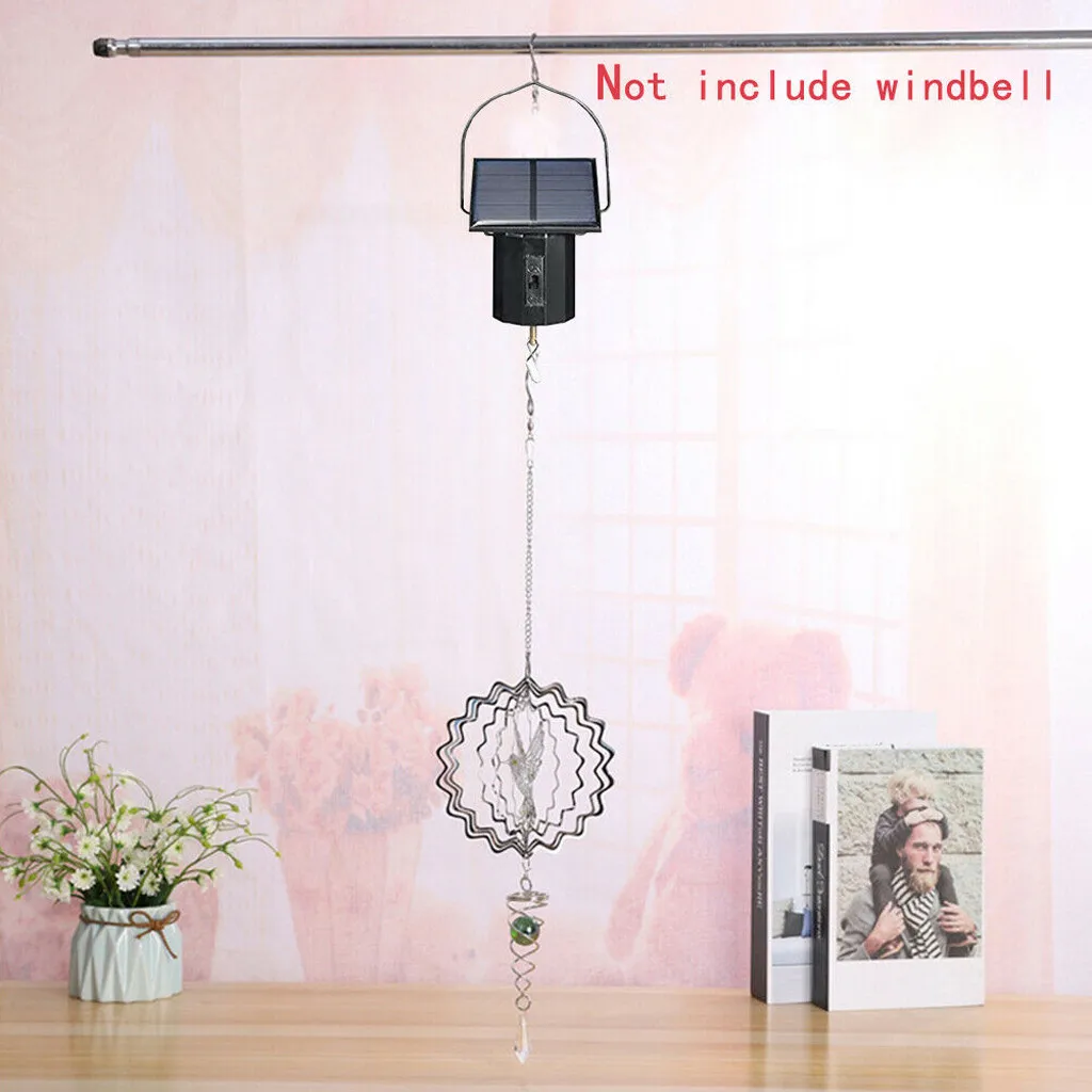 

1 PC x Solar Spinner Motor Home Wind Chimes Automatic Motor Solar Powered Wind Spinner Hanging Metal Large Electric Tool
