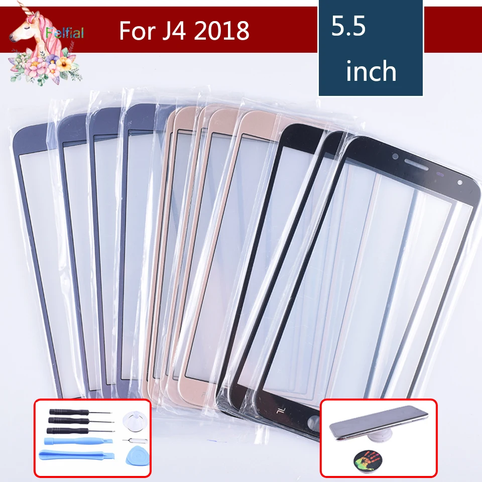 10 шт./лот для Samsung Galaxy J4 2018 J400 SM J400F J400F/DS J400G/DS J400G сенсорный экран Переднее внешнее