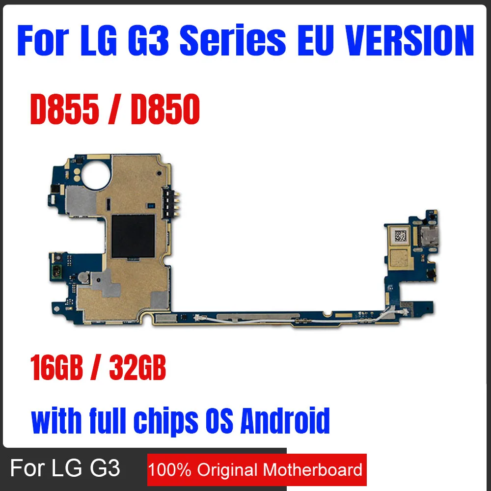 16 Гб/32 ГБ для LG G3 D855 D850 материнская плата с системой Android, оригинальная разблокированная материнская плата для LG G3 D855 D850
