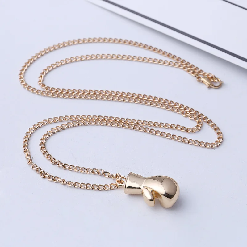 Dingxu New Fashion Hiphop Men Boys Mini Boxing Glove Necklace Fitness Jewelry Unisex Cool Pendant free shipping Dropship | Украшения и