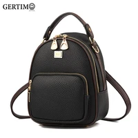 leather backpack black small women casual school bag travel bagpack for teenagers girls lady portable bagssac a dos fillette