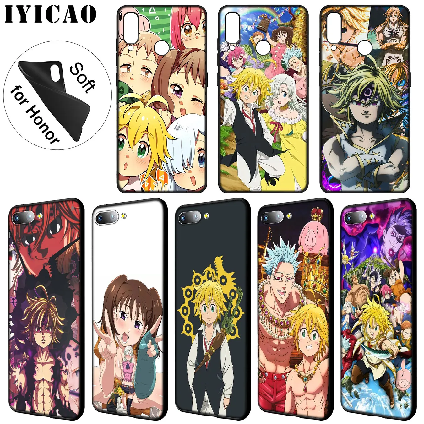 Nanatsu no Taizai Seven Deadly Sin Soft Case for Huawei Y9 Y7 Y6 Prime 2019 Cover Honor 20 8C 8X 8 9 9X 10 Lite 7C 7X 7A Pro |
