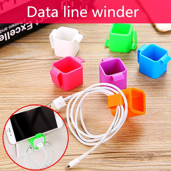 

50PCS Colorful Cable Wire Organizer Clip Tidy USB Charger Plug Cord Holder Cable Fixed clamp For iPhone 5 5s 6 6s 7