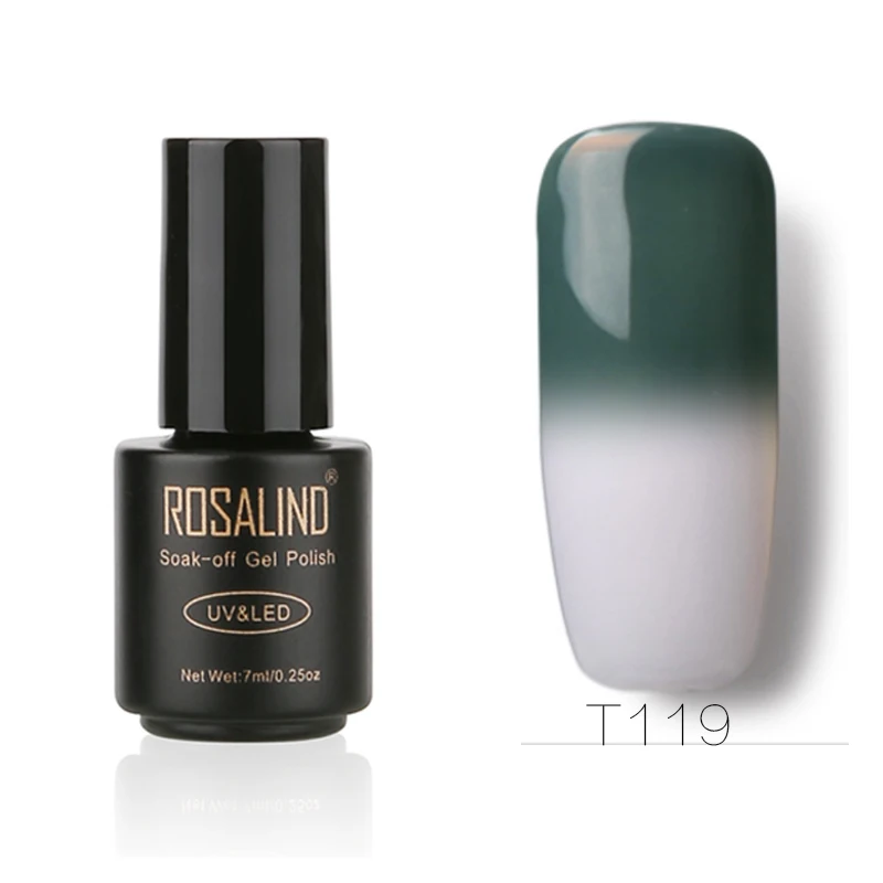 ROSALIND гель 1S 7 мл изменение температуры замочить от лак для ногтей Vernis Полупостоянный гель лак УФ светодиодный лак для ногтей - Цвет: RAT119