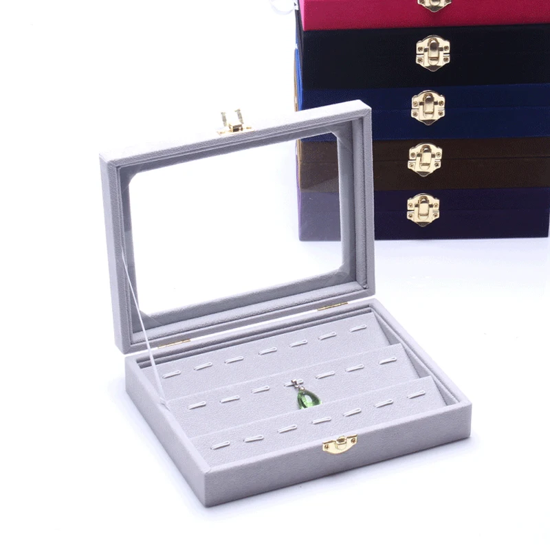 

New Style Jewelry Display Box Pendant Necklace Organizer Case Necklace Pendants Jewelry Storage Box With Cover