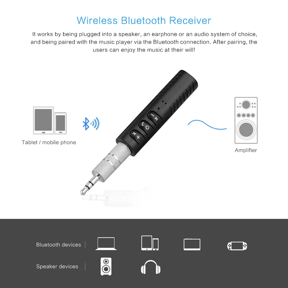 Мини адаптер Bluetooth 3 5 мм для наушников|Автомобильный комплект Bluetooth| |