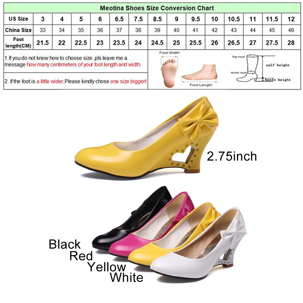 Женские туфли лодочки на танкетке Meotina из искусственной лакированной кожи