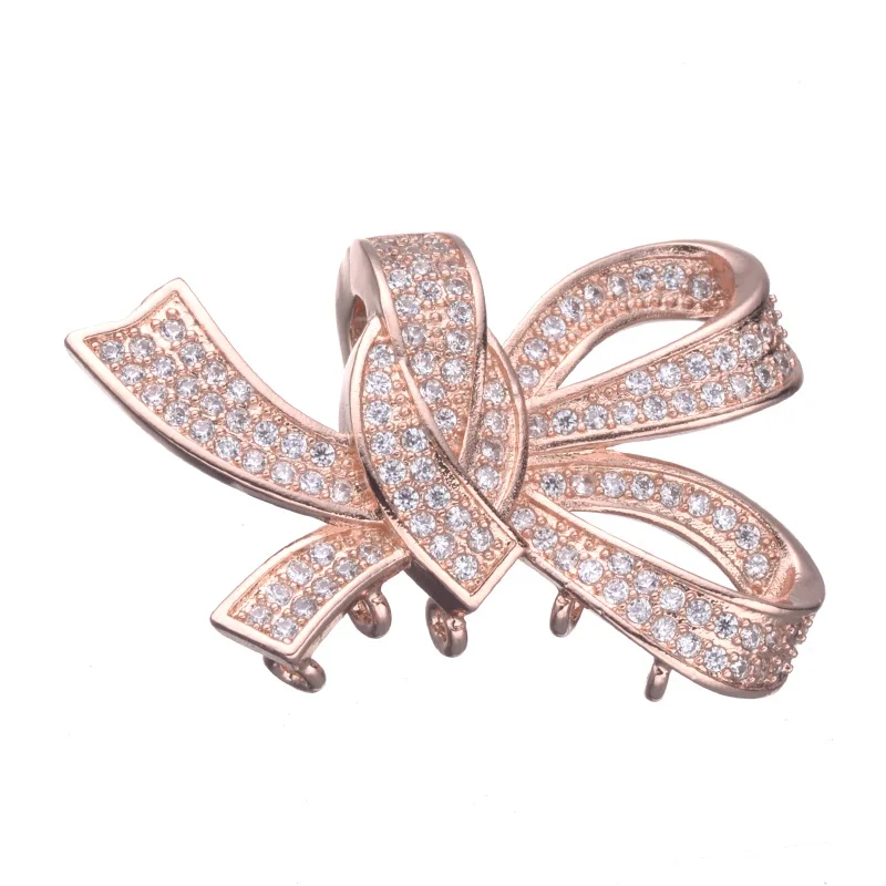 JUYA прозрачные циркониевые Амулеты с микро закрепкой подвески стразы соединители