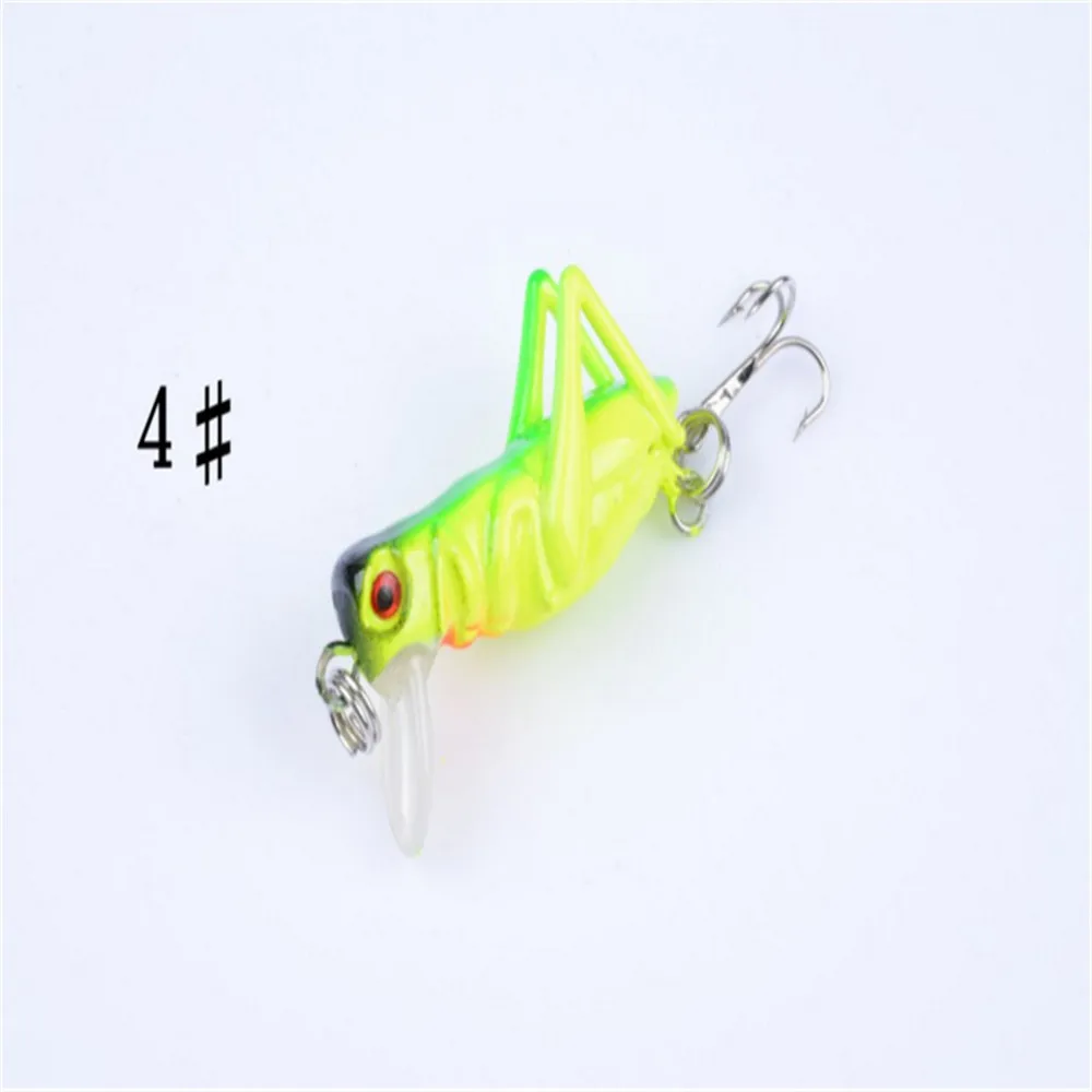 04 FISHINAPOT 1 шт. 40 мм 3 г Кузнечик насекомые Блесен Летающий воблер Crankbait Жесткий Искусственные приманки Bass джеркбейты Swimbait - Цвет: 04