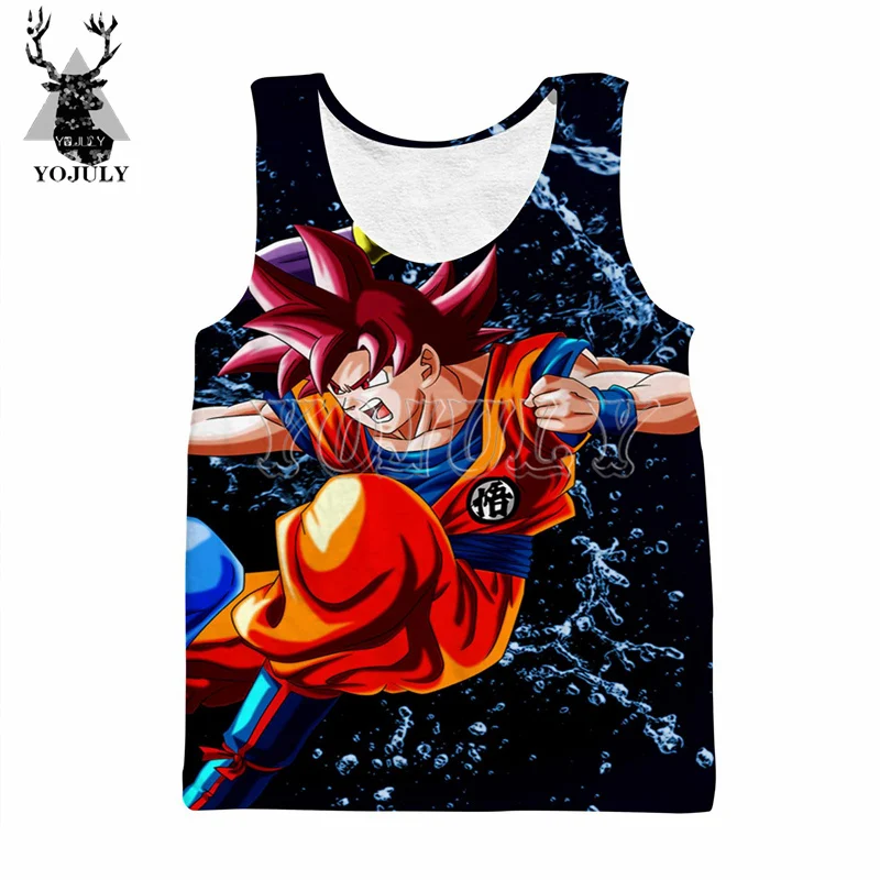 YOJULY жилет унисекс с 3D принтом для мужчин/женщин Dragon Ball Z DBZ Broly Broli Saiyan Goku аниме Harajuku Повседневный забавный жилет с круглым вырезом VE07