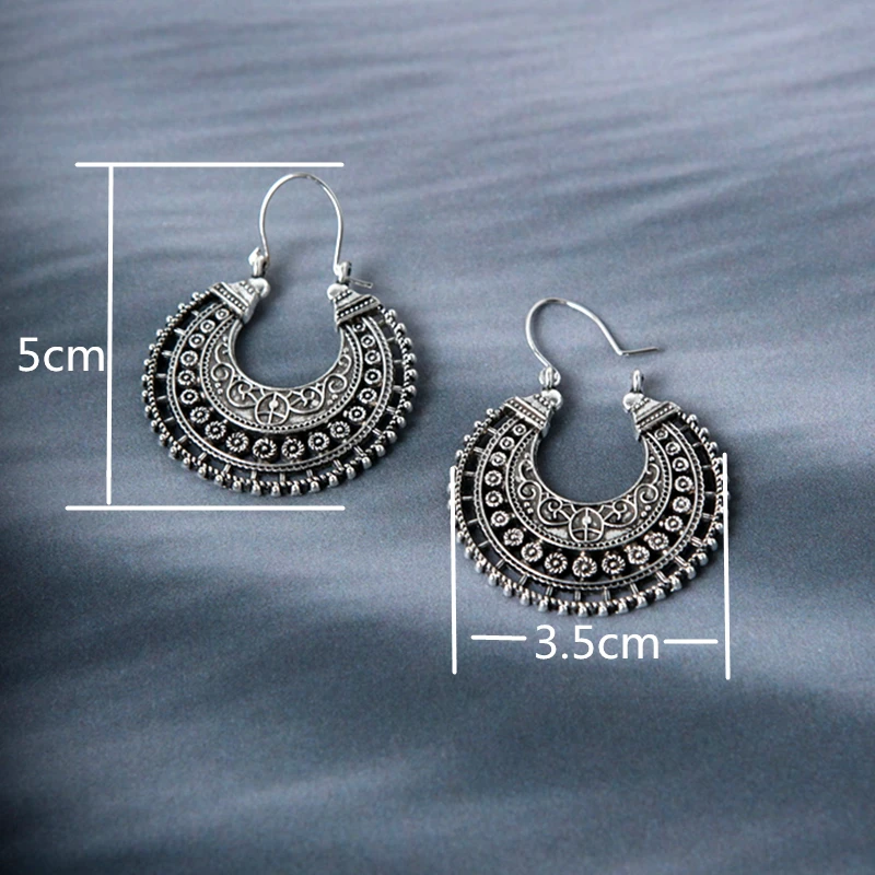 Винтажные серьги-кольца E045 круглые серьги в богемном стиле Женские Подарочные