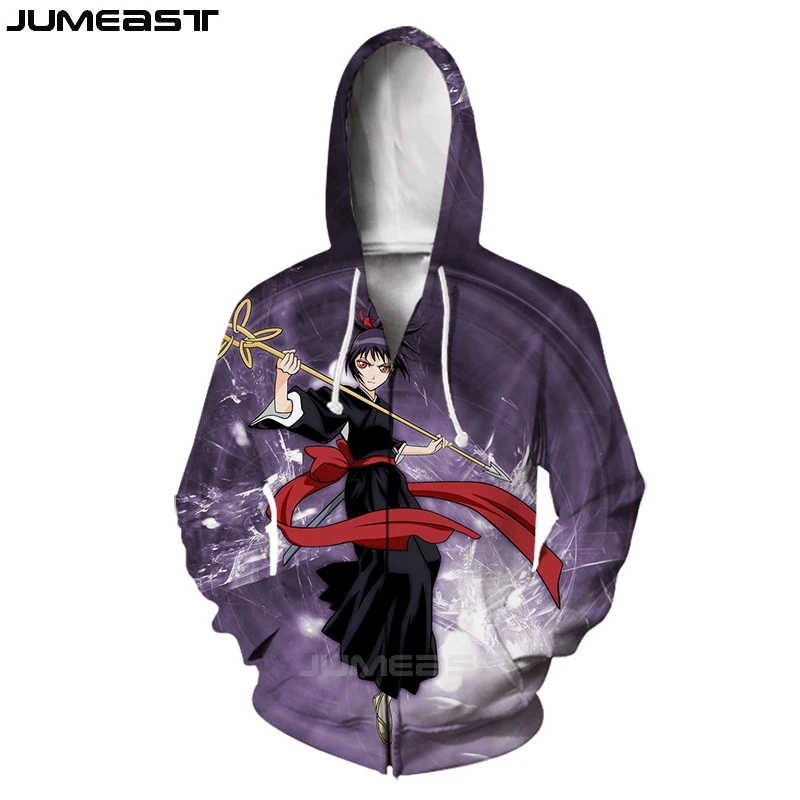 Jumeast бренд для мужчин/для женщин 3D печатных мультфильм Аниме Bleach куртка с длинными рукавами спортивный пуловер модные кепки капюшоном толстовки на молни - Цвет: 06
