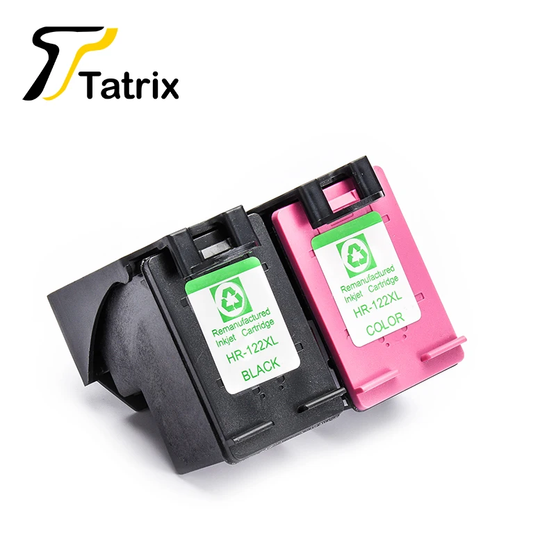 Tatrix 2 шт. для HP 122XL переработанного чернильного картриджа 122 с чернилами Deskjet 1000 1050