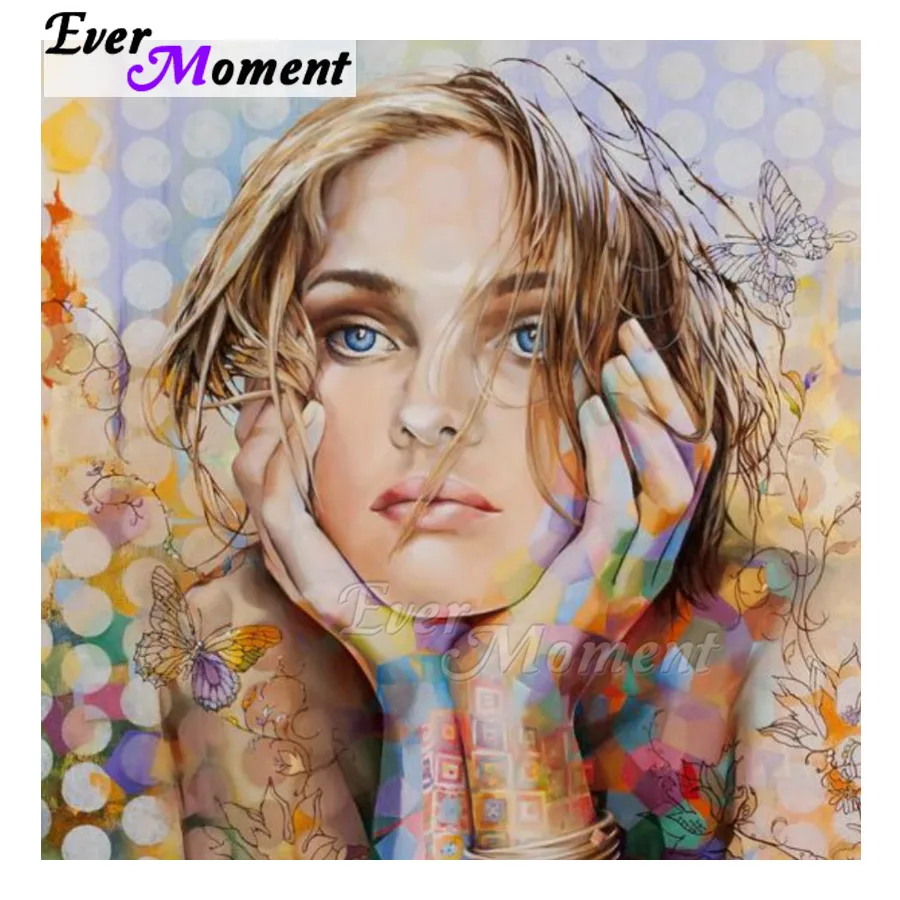 

Ever Moment Diamond Painting Picture Of Rhinestone Woman Colorful Spot Full Square Drill 5D DIY Diamond Embroidery\ 3F1287