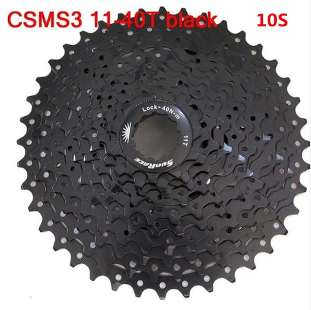 10S 11 40T All Black Sunracing 8 S/9 S/10 S/11 S/12 S 11-28 T/11-50 T горный велосипед полный спектр маховика - Цвет: 10S 11 40T All Black