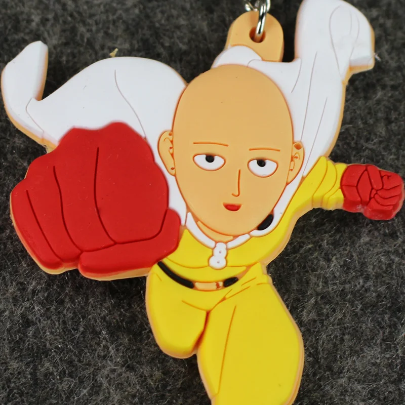 One Punch Man ПВХ брелок Сайтама ручной работы в стиле аниме подарок куртка из