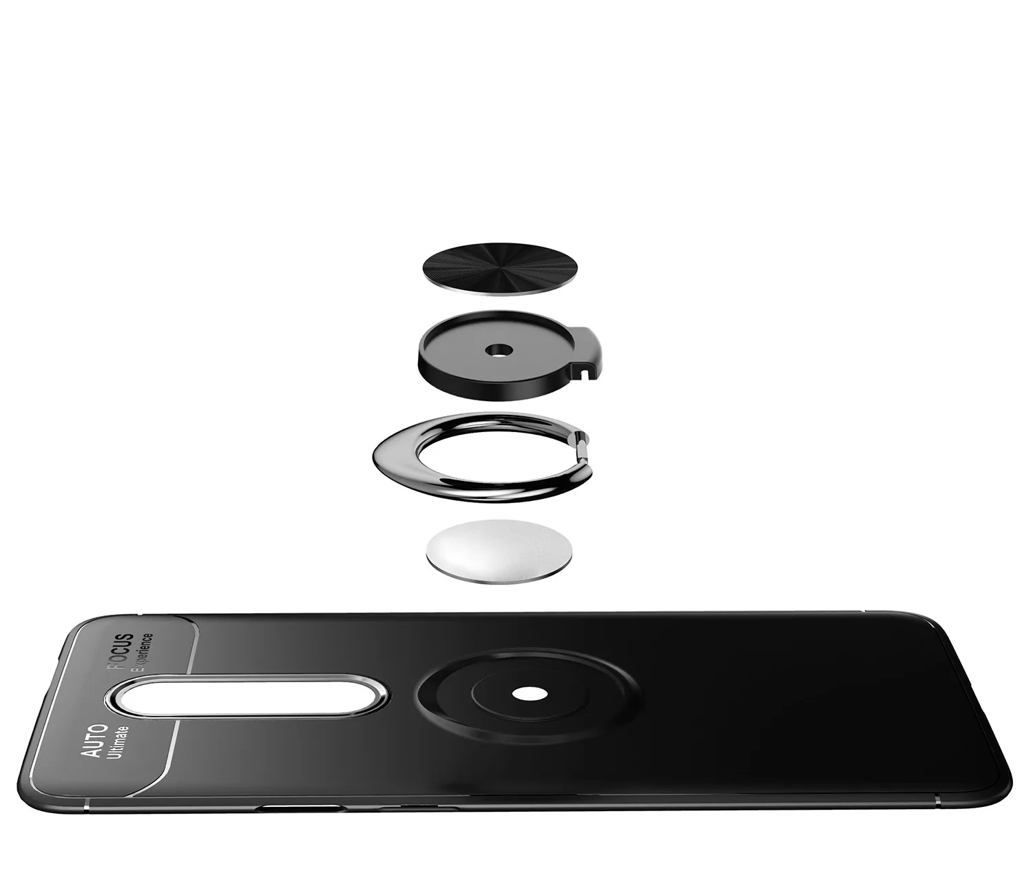 Для OnePlus 7 Pro Чехол из мягкого силикона с подставкой кольцо противоударный