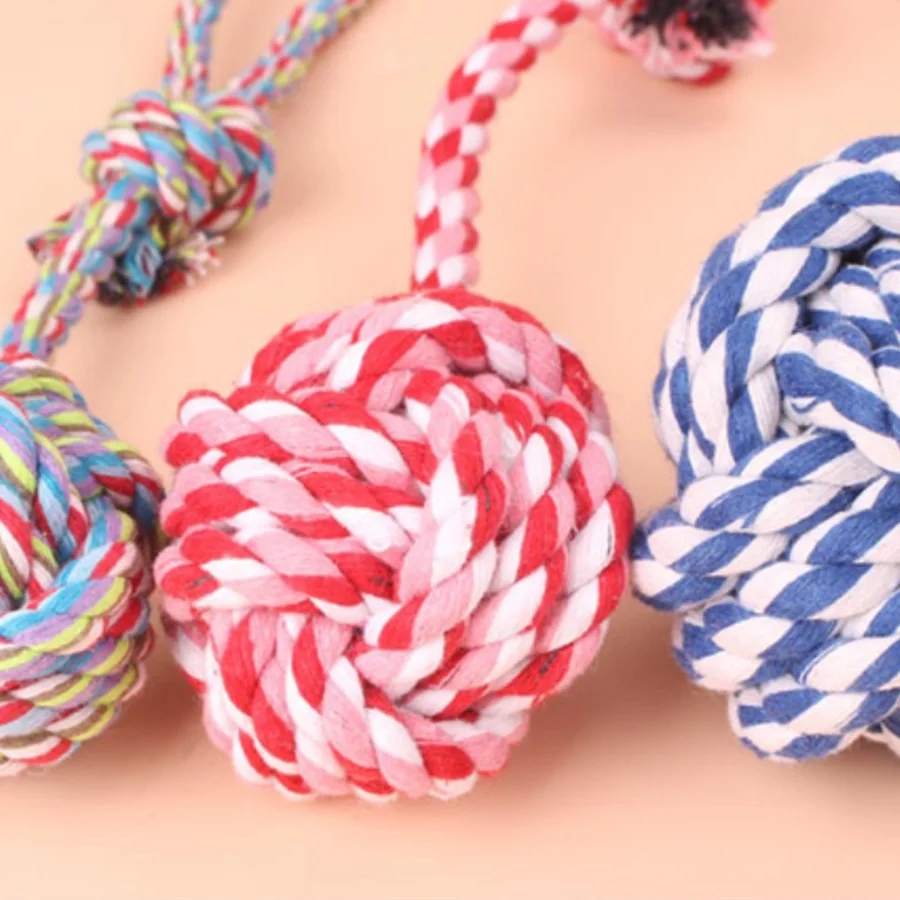Durable Cotton Rope Dog Toys Training Molar Teeth Bite Resistant Interactive Chew Toy Honden Knuffel Pet Supplies 50DC0038 | Дом и сад