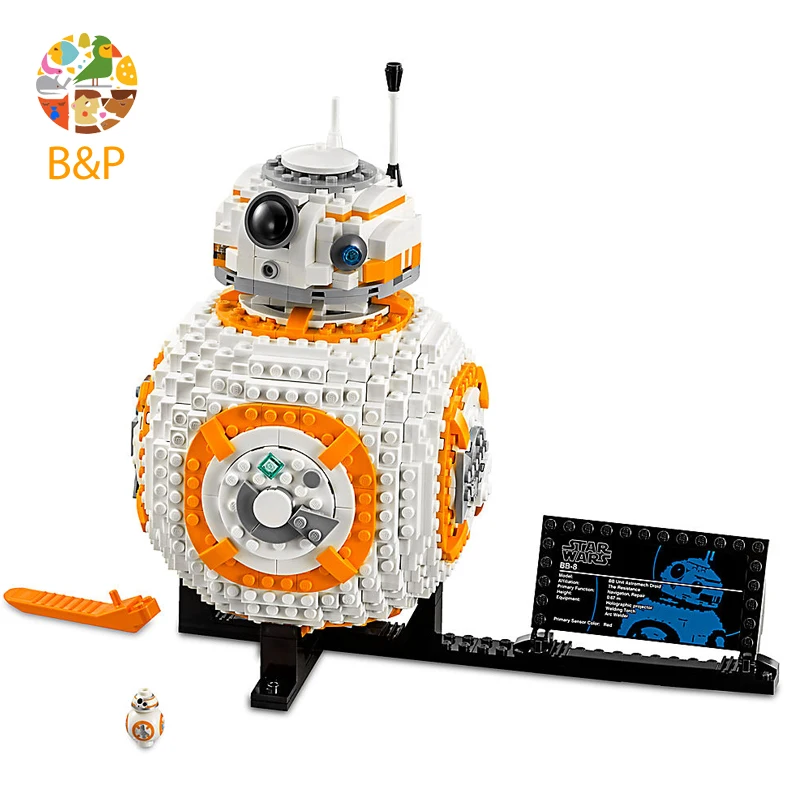 75187 1106 шт Звездные серии войны Межзвездный детектор BB-8 модель строительные блоки