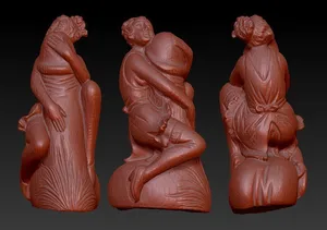 Новая 3D модель для станка с ЧПУ, 3D резная фигурка, скульптура в формате STL, Обнаженная женщина-7 (сексуальная женщина)