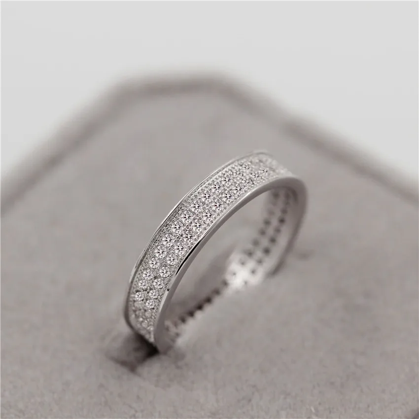 Bijoux серебряные свадебные кольца для женщин цирконий обручальное кольцо