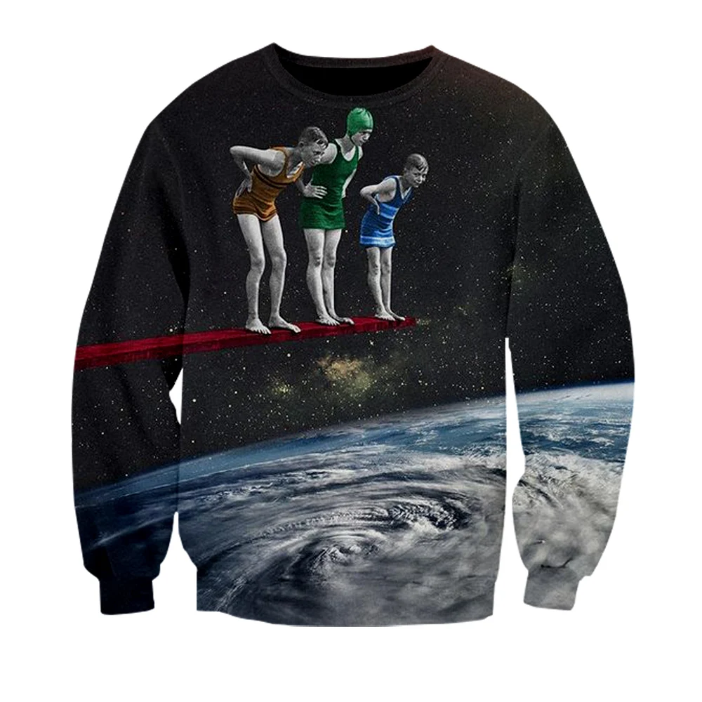 2019 new Fashion 3D print splice Galaxy harajuku mens sweatshirt hip hop men clothes winter women Sports fitness casual wear | Мужская