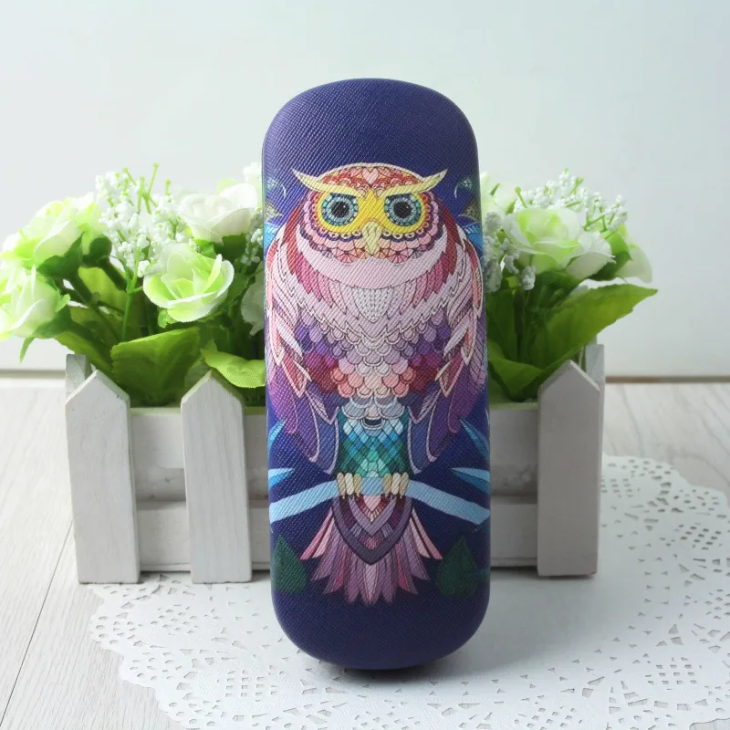 LIUSVENTINA летний кожаный футляр для очков в виде совы женщин высокое качество -