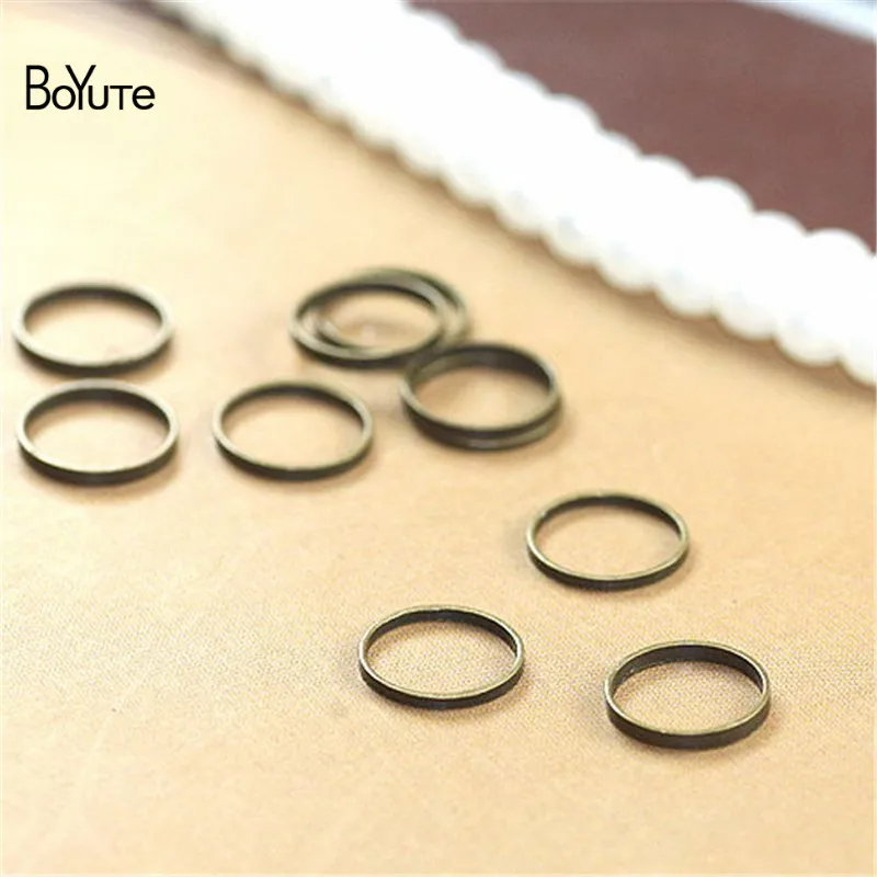 

BoYuTe 200Pcs Vintage Antique Bronze Plated Metal Brass Loop Connector Ring Diy Jewelry Findings