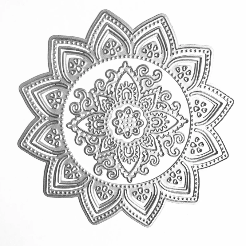 3 шт./компл. зубчатые цветок круглый металлический круг прорезной трафарет для